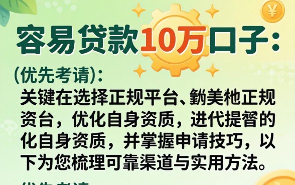 容易贷款10万的口子有哪些