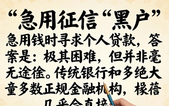 揭秘黑户贷款秒批的5个正规渠道