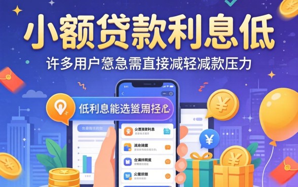 小额贷款利息低的软件有哪些