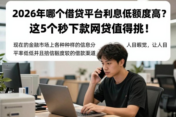 2026年哪个借贷平台利息低额度高？这5个秒下款网贷值得挑！