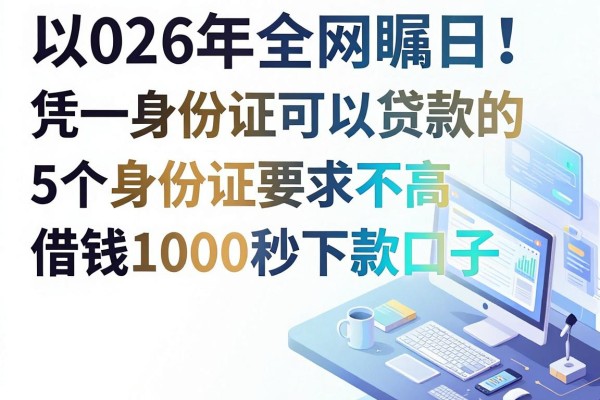 2026年全网瞩目！凭一张身份证可以贷款的平台力荐：5个身份证要求不高、借钱1000秒下款口子