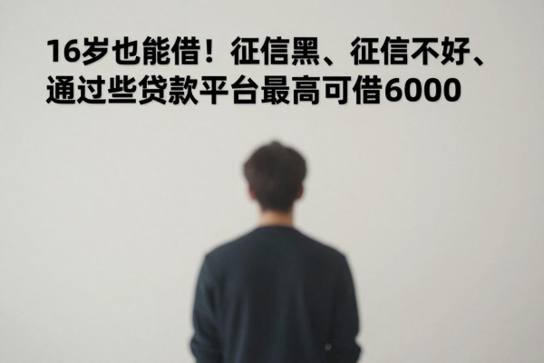 16岁也能借！征信黑、征信不好、征信烂都通过，这些贷款平台最高可借6000
