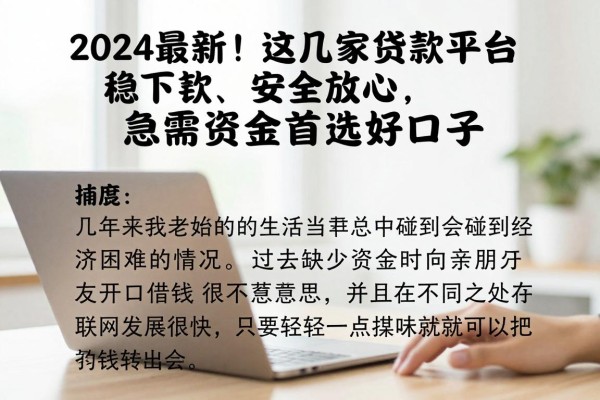 2024最新!这几家贷款平台稳下款、安全放心,急需资金首选好口子