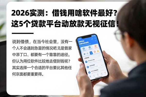 2026实测:借钱用啥软件最好?这5个贷款平台自动放款直接无视征信!