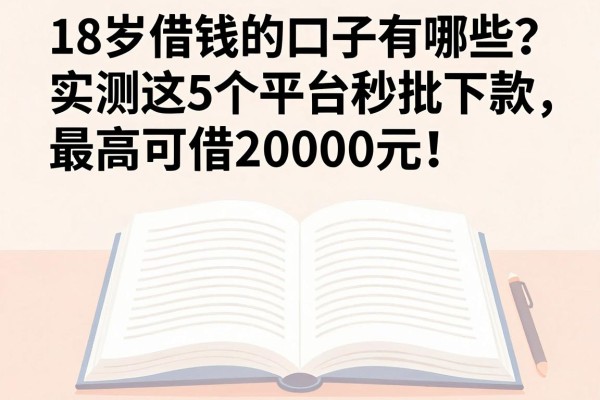 18岁借钱的口子有哪些?实测这5个平台秒批下款,最高可借20000元!