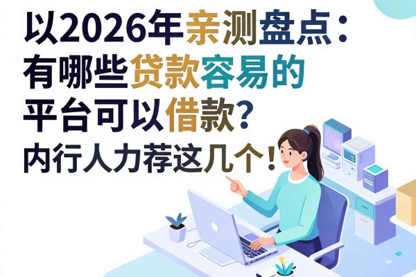 2026年亲测盘点:有哪些贷款容易的平台可以借款?内行人力荐这几个!