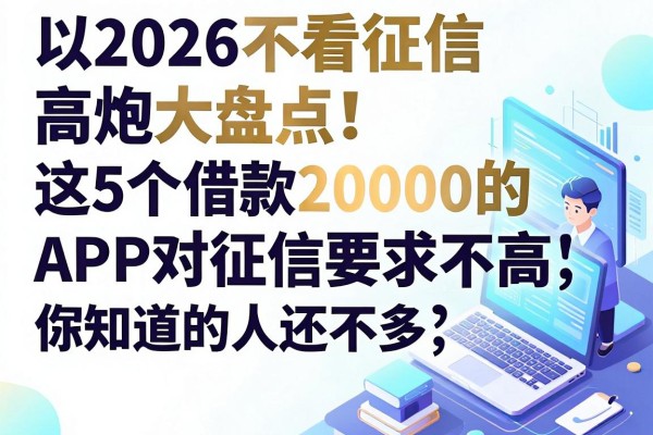 2026不看征信高炮大盘点!这5个借款20000的APP对征信要求不高,知道的人还不多