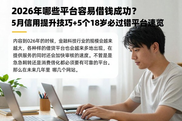 2026年哪些平台容易借钱成功?5月信用提升技巧+5个18岁必过借款平台速览