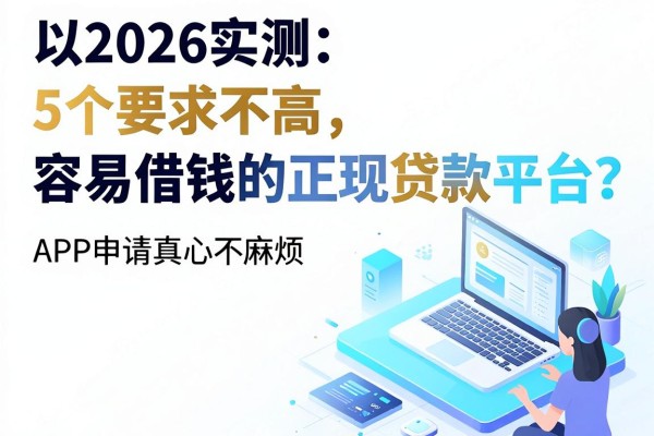 2026实测：5个要求不高、容易借钱的正规贷款平台，APP申请真心不麻烦