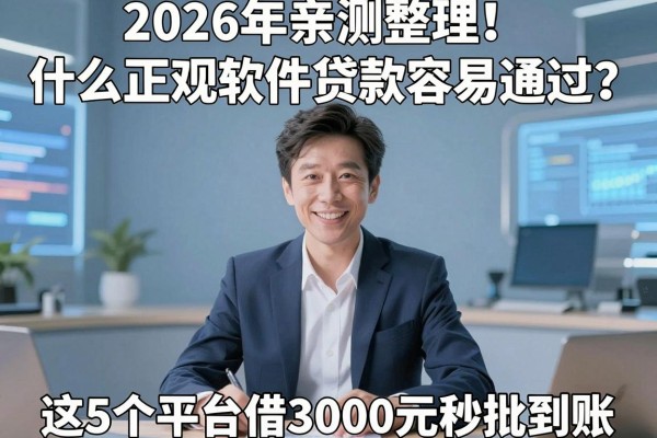 2026年亲测整理！什么正规软件贷款容易通过？这5个平台借3000元秒批到账