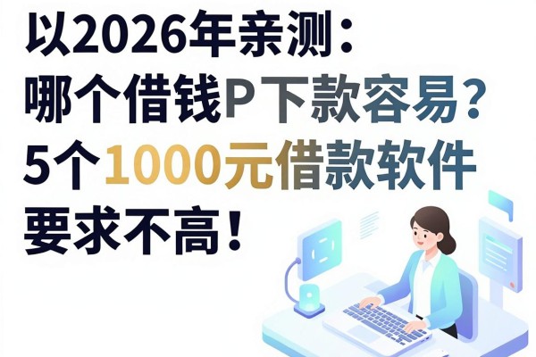2026年亲测:哪个借钱app下款容易?这5个1000元借款软件要求不高!
