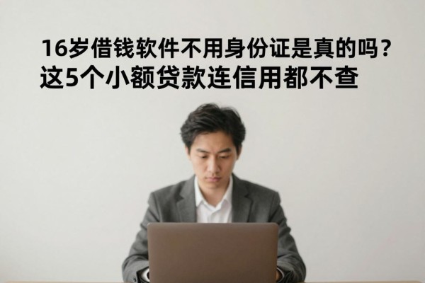 16岁借钱软件不用身份证是真的吗?这5个小额贷款连信用都不查