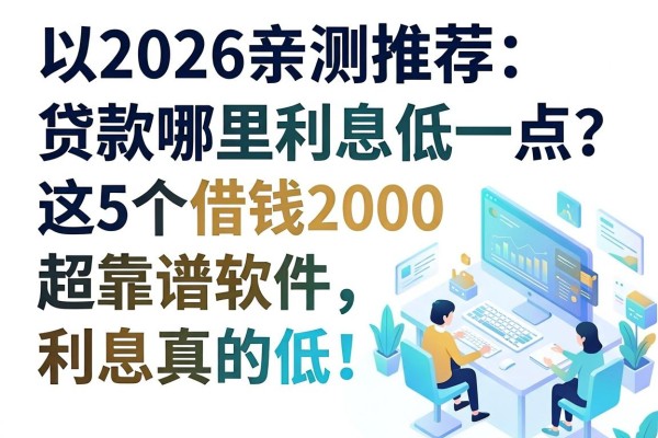 2026亲测推荐:贷款哪里利息低一点?这5个借钱2000超靠谱软件,利息真的低!