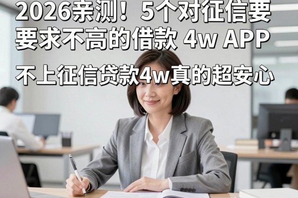 2026亲测!5个对征信要求不高的借款4w APP,不上征信贷款4w真的超安心