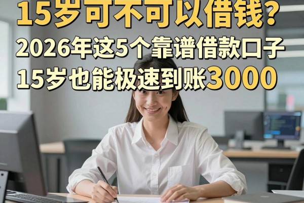 15岁可不可以借钱？2026年这5个靠谱借款口子，15岁也能极速到账3000！