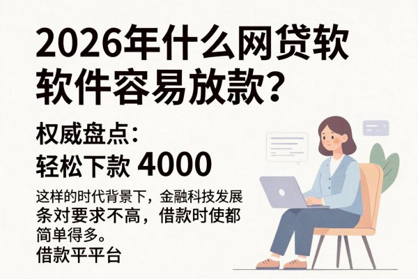 2026年什么网贷软件容易放款？权威盘点5个对条件要求不高、轻松下款4000的借款平台