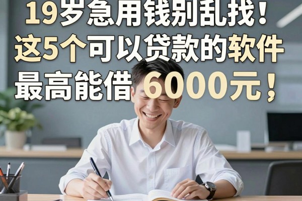 19岁急用钱别乱找！这5个可以贷款的软件，最高能借6000元