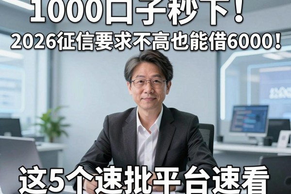 1000口子秒下!2026征信要求不高也能借6000,这5个速批平台速看