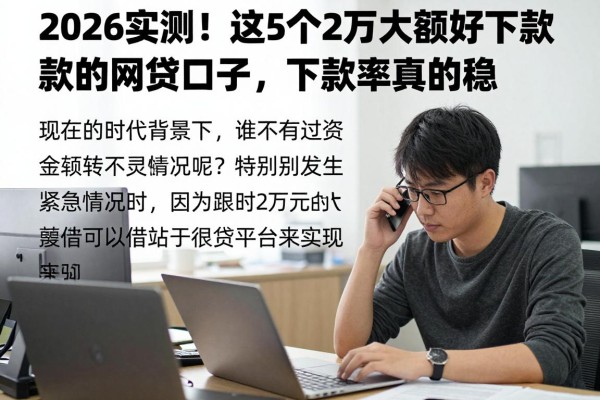 2026实测!这5个2万大额好下款的网贷口子,下款率真的稳