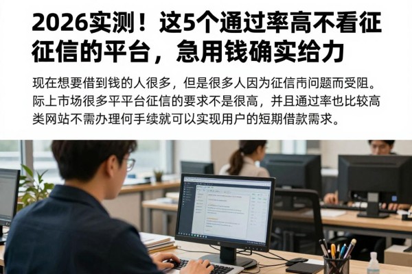 2026实测!这5个通过率高不看征信的平台,急用钱确实给力