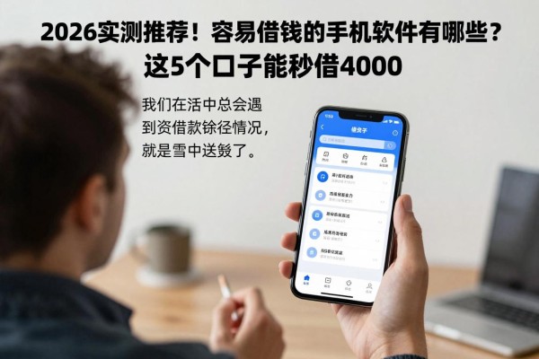 2026实测推荐！容易借钱的手机软件有哪些？这5个口子能秒借4000