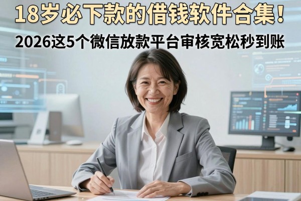 18岁必下款的借钱软件合集！2026这5个微信放款平台审核宽松秒到账