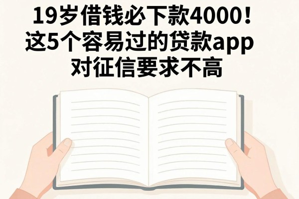 19岁借钱必下款4000!这5个容易过的贷款app对征信要求不高,用过都说方便