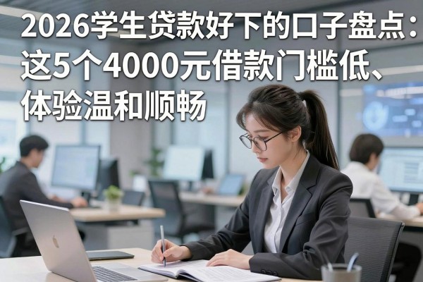 2026学生贷款好下的口子盘点:这5个4000元借款门槛低、体验温和顺畅
