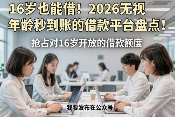 16岁也能借!2026无视年龄秒到账的借款平台盘点,抢占对16岁开放的借款额度