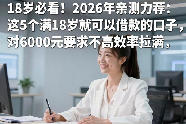 18岁必看!2026年亲测力荐:这5个满18岁就可以借款的口子,对6000元要求不高效率拉满