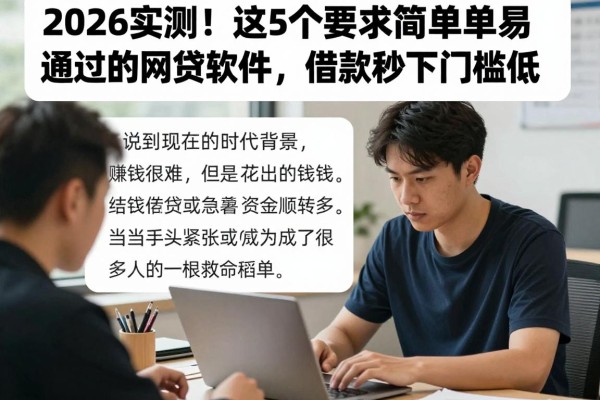 2026实测！这5个要求简单易通过的网贷软件，借款秒下门槛低