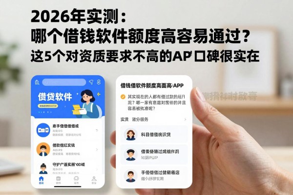 2026年实测:哪个借钱软件额度高容易通过?这5个对资质要求不高的APP口碑很实在