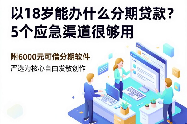 18岁能办什么分期贷款?这5个应急渠道很够用,附6000元可借分期软件严选