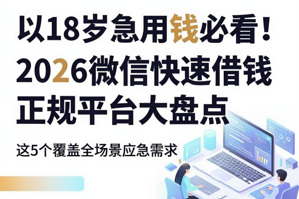 18岁急用钱必看！2026微信快速借钱正规平台大盘点，这5个覆盖全场景应急需求