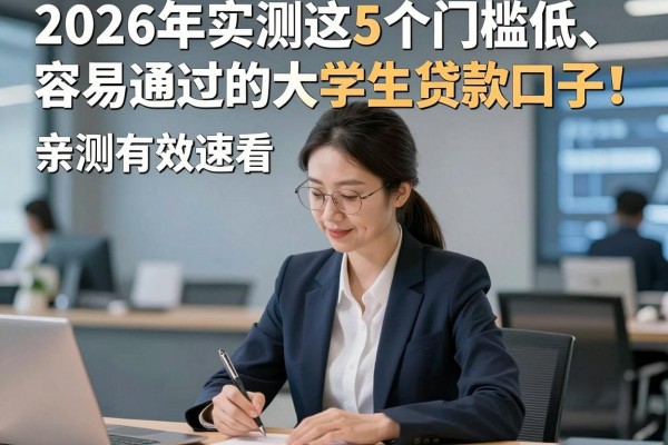 2026年实测这5个门槛低、容易通过的大学生贷款口子！亲测有效速看