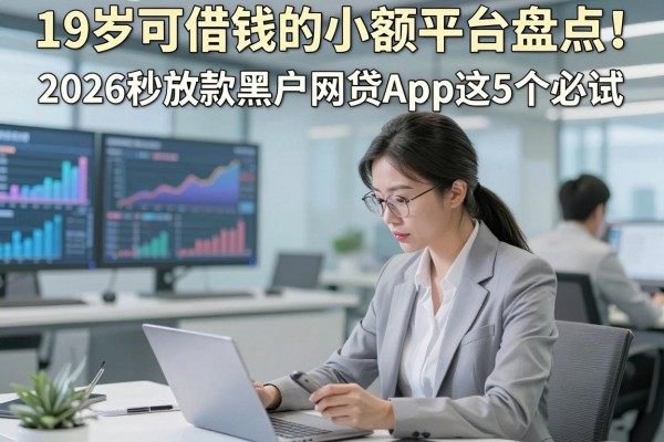 19岁可借钱的小额平台盘点！2026秒放款黑户网贷App这5个必试
