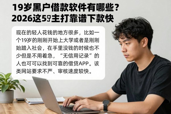 19岁黑户借款软件有哪些?2026这5家短期周转平台主打靠谱下款快