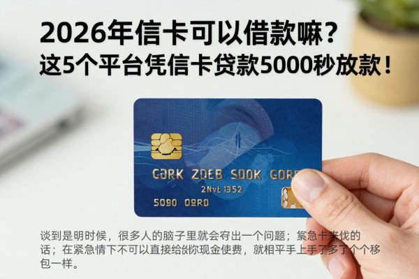 2026年信用卡可以借款嘛?这5个平台凭信用卡贷款5000秒放款!