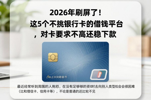 2026年刷屏了！这5个不挑银行卡的借钱平台，对卡要求不高还稳下款