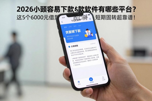 2026小额容易下款贷款软件有哪些平台?这5个6000元借款口子审批快,短期周转超靠谱!