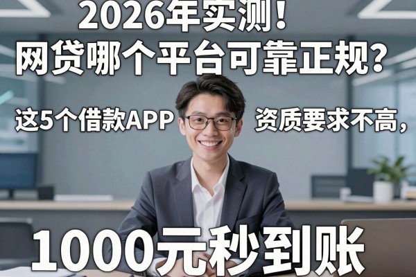 2026年实测！网贷哪个平台可靠正规？这5个借款APP资质要求不高，1000元秒到账！
