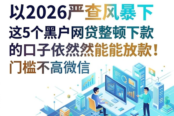 2026严查风暴下,这5个黑户网贷整顿下款的口子依然能放款,门槛不高微信直接到账!