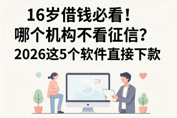 16岁借钱必看！哪个机构不看征信？2026这5个软件直接下款