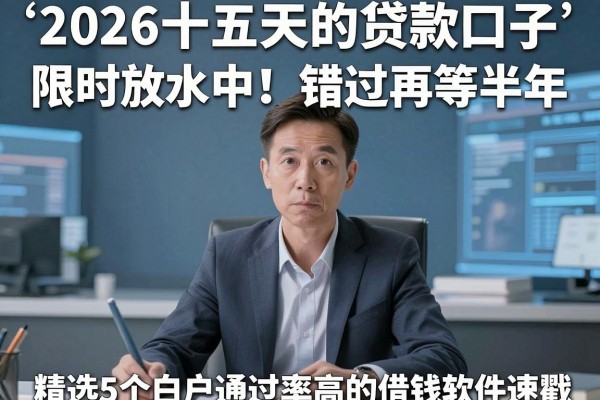 2026十五天的贷款口子限时放水中!错过再等半年,精选5个白户通过率高的借钱软件速戳