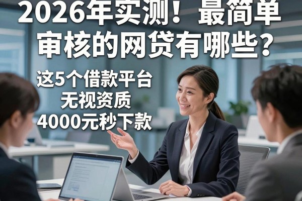 2026年实测!最简单审核的网贷有哪些?这5个借款平台无视资质,4000元秒下款