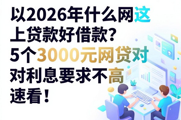 2026年什么网上贷款好借款?这5个3000元网贷对利息要求不高,速看!