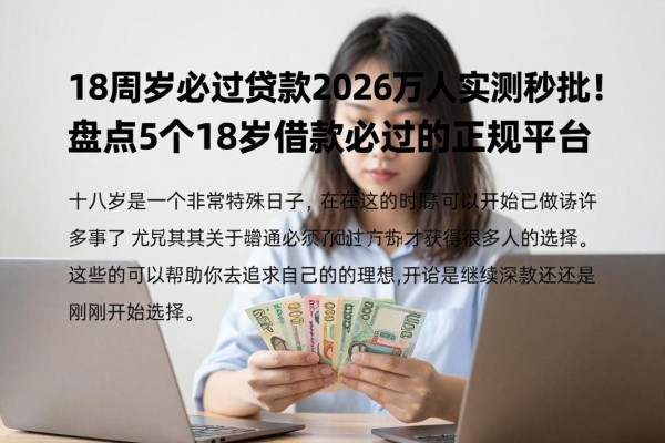 18周岁必过贷款2026万人实测秒批!盘点5个18岁借款必过的正规平台