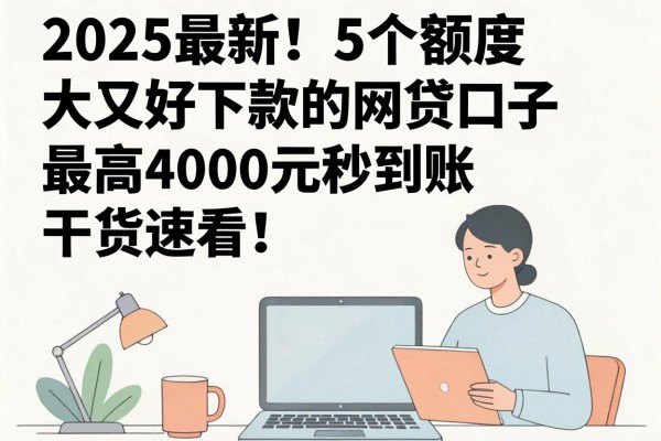 2025最新!5个额度大又好下款的网贷口子,最高4000元秒到账,干货速看!