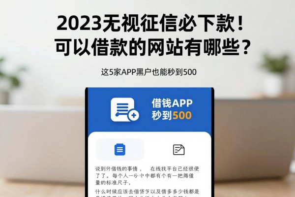 2023无视征信必下款!可以借款的网站有哪些?这5家APP黑户也能秒到500