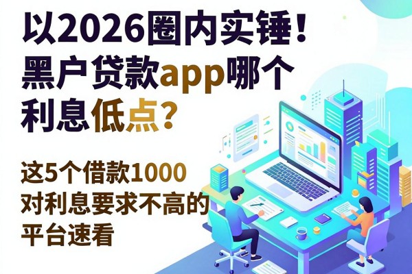 2026圈内实锤!黑户贷款app哪个利息低点?这5个借款1000对利息要求不高的平台速看